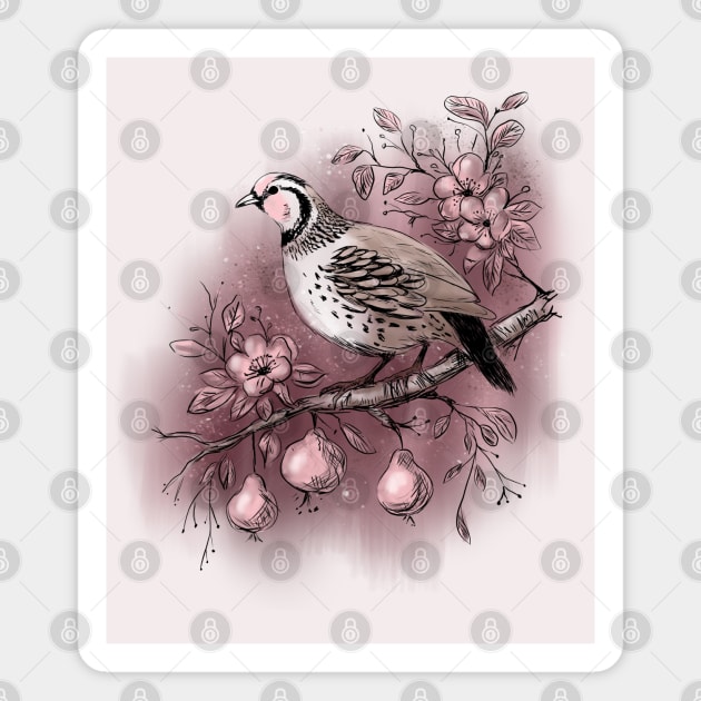 Partridge in a Pear Tree Magnet by H. R. Sinclair